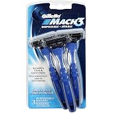 Gillette Mach3 Men's Disposable Razors, 3 Count