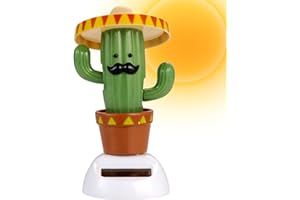 KILLER'S INSTINCT OUTDOORS Solar Powered Dancing Cactus – Sun Power Swinging Animated Bobble Dancer Solar Figurine for Car Dashboard Dancing Cactus Holiday Car Decoration Solar Figures for Office Home Desk