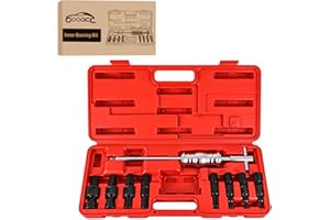GOOACC 9PCS Blind Inner Bearing Puller Set, Slide Hammer with Expandable Collets 8-32MM Blind Hole Collet Bearing Slide Hammer Puller Set Internal Pilot Bearing Removal Tool for Axles Bearings, Red
