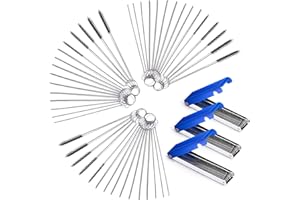 PETUTU 6 Set Carburetor Carbon Dirt Jet Remove Cleaner 39 Cleaning Wires Set + 30 Cleaning Needles + 15 Nylon Brushes for Motorcycle ATV Moped Welder Carb Chainsaw Spray Guns Welding Torch Tip Cleaner