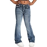 Civpe Girls Bootcut Jeans Soft Stretch Denim Flare Pants for Girls 7–14 High Waist Comfy Everyday School Wear