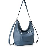 befen Genuine Leather Crossbody Hobo Purse for Women Soft Lightweight Leather Handbags with 2 Removable Straps