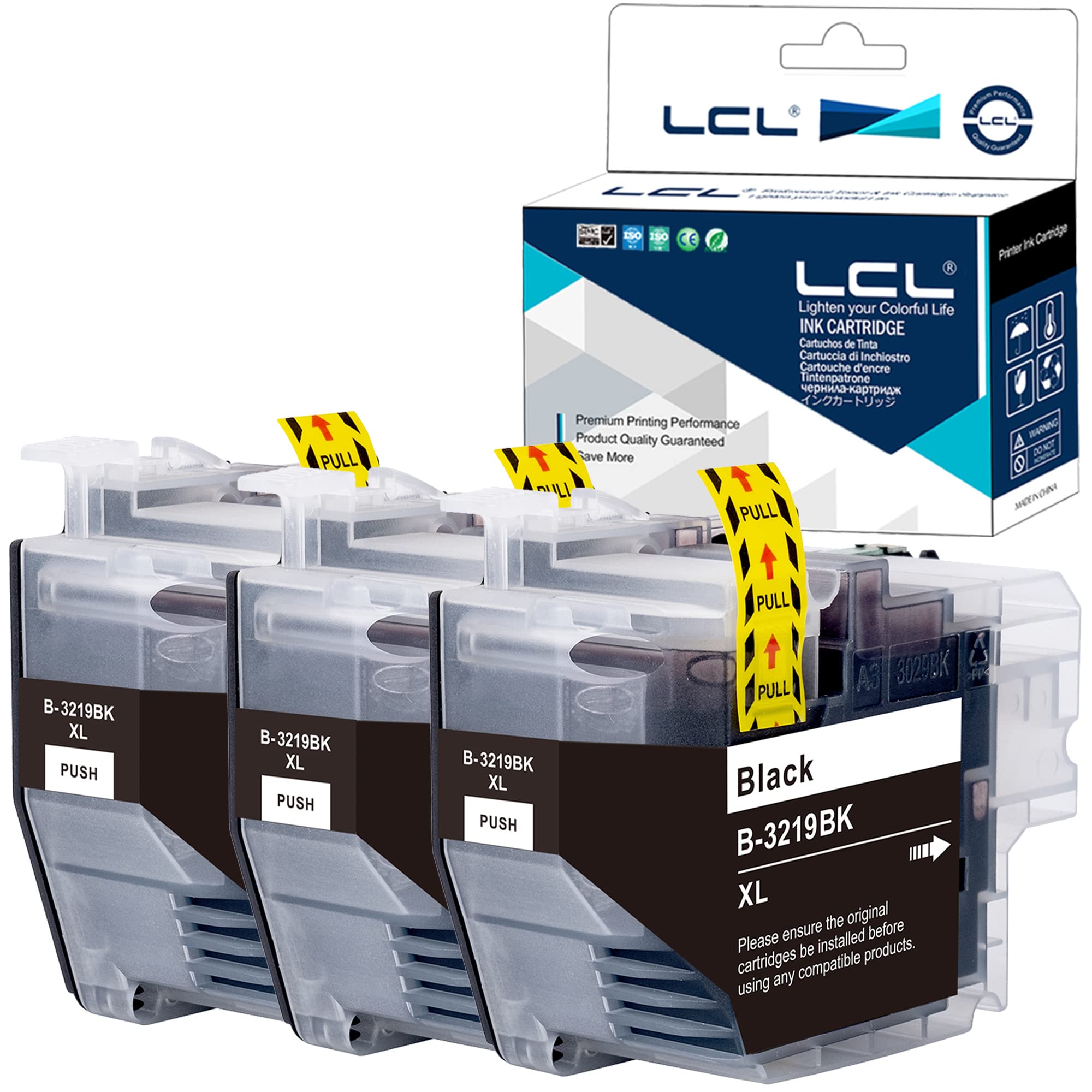 LCL Compatible Ink Cartridge LC3219 LC3217 LC-3219XL LC3219XL LC3219XLBK (3 Black) Replacement for Brother MFC-J5330DW MFC-J5335DW MFC-J5730DW MFC-J5930DW MFC-J6530DW MFC-J6930DW MFC-J6935DW