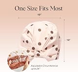 Kitsch Luxury Shower Cap Women Reusable Waterproof Large Blush Dot view 5