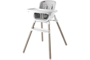Chicco Zest LE 4-in-1 Folding High Chair, Feeding Chair, Toddler Chair and Youth Stool, Multi-Use Easy Clean High Chair | Crema/White