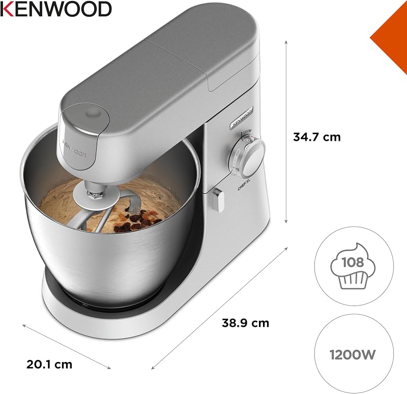 KVL4100S Misturador Planetário, 50 W, 6,7 litros, prata
