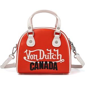 Von Dutch Womens World Cup Bowling Bag - Purse | Womens Handbag with Adjustable Strap, Spacious Interior, and Iconic Logo