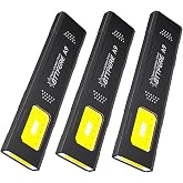Bttfere 3-Pack Pocket Flashlight with Clip &amp; Magnetic Base, 600 Lumen USB-C Rechargeable Slim Flat EDC Light, IPX4 Waterproof Dual Modes Small LED Flashlight for Camping Work Travel