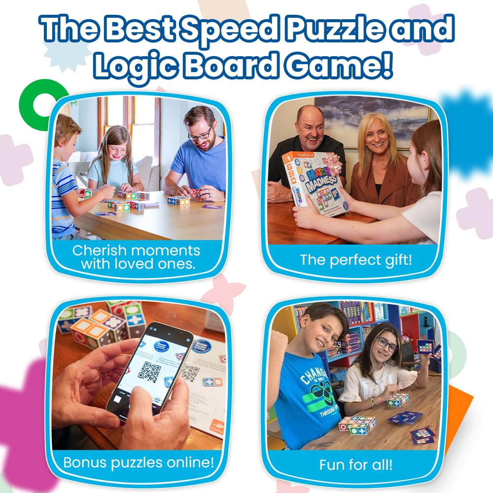 FoxMind Match Madness Board Game, Visual Recognition Matching Board Game, Family Puzzle Game to Develop Kids Problem Solving Skills