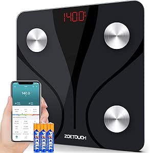 ZOETOUCH Body Fat Scale syncs Bluetooth readings to fitness apps