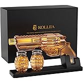Kollea Whiskey Decanter Set with Grenade-Shaped Shot Glasses, Anniversary Birthday Gifts for Men Who Have Everything, Whiskey Gifts for Father, Husband, Boyfriend & Military Enthusiasts, New Year