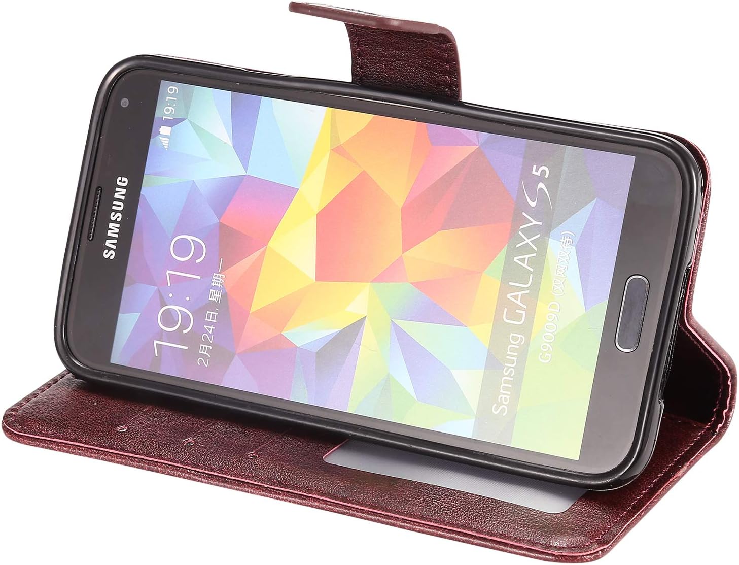 Zcxg Blume Hulle Kompatibel Mit Samsung Galaxy S5 Hulle Rose Gold Handyhulle Leder Magnet Katze Hulle Silikon Schwarz Innere Tasche Geldborse Damen Flip Cover Schutzhulle Mit Kartenfach Projektoren