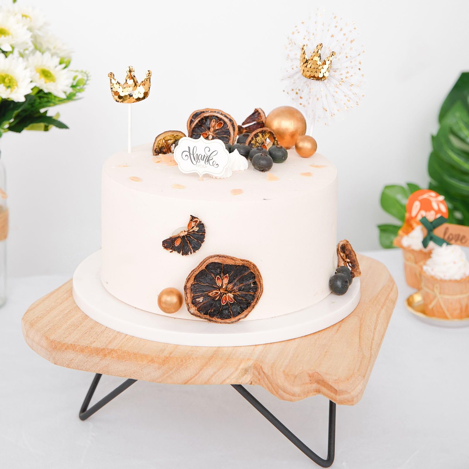 Efavormart 5" Tall |12" Square Natural Wood Slice