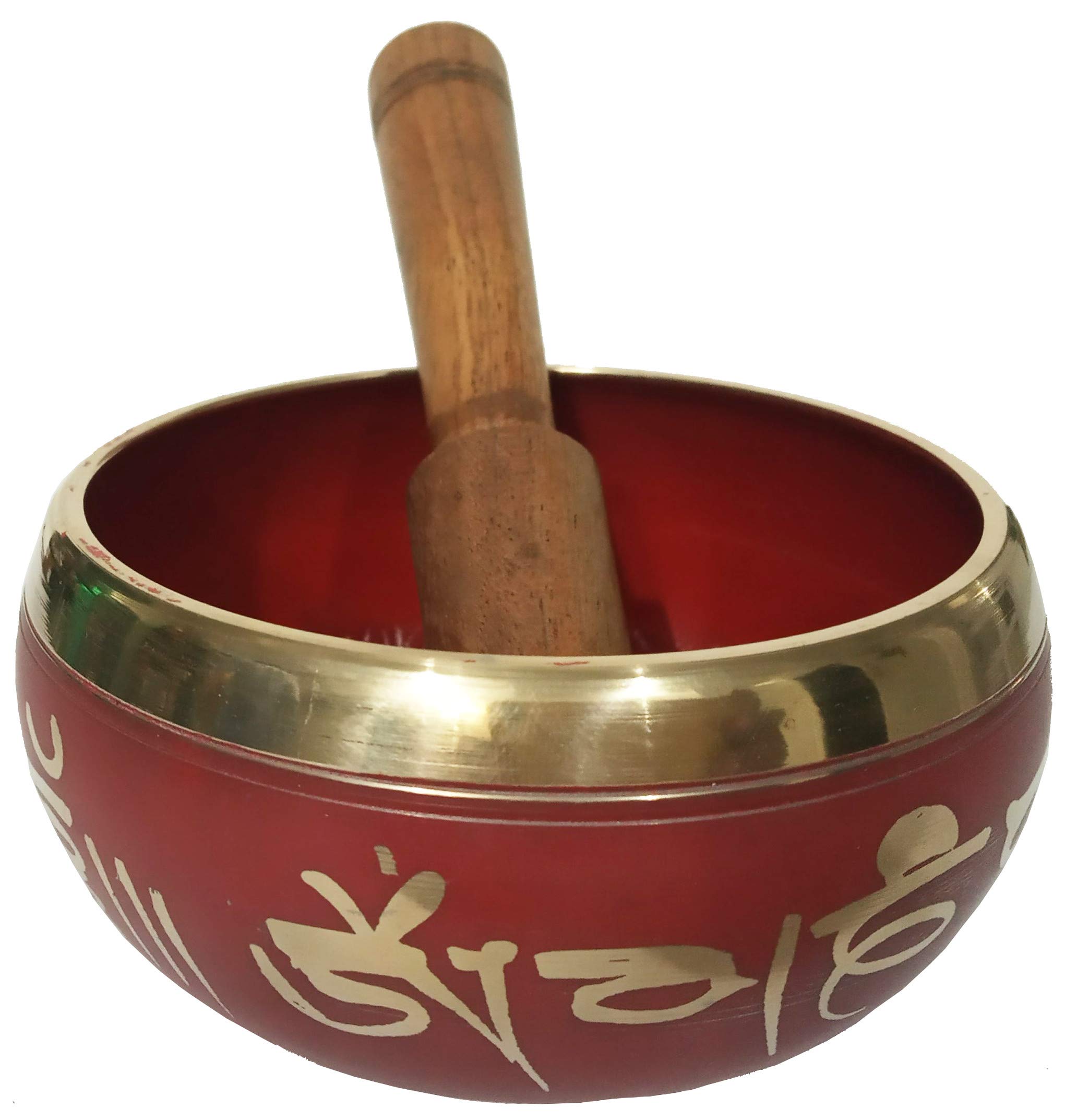 Purpledip Bell Metal Singing Bowl: Handmade Tibetan Buddhist Musical Instrument for Meditation, 4 inches (10779A)