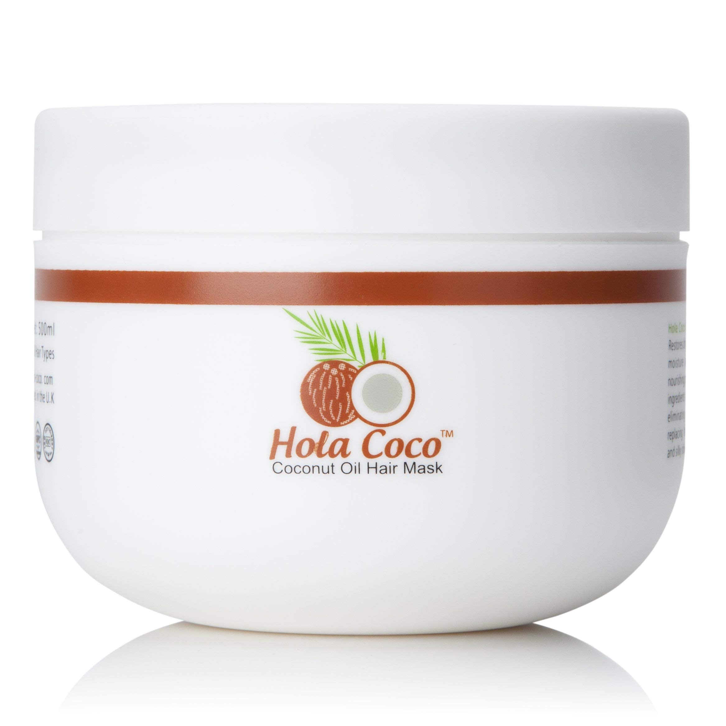 Hola Coco Coconut Oil Hair Mask 500ML: Deep Conditioning Hair Treatment - Perfect For Dry Or Damaged Hair - Suitable For All Hair Types