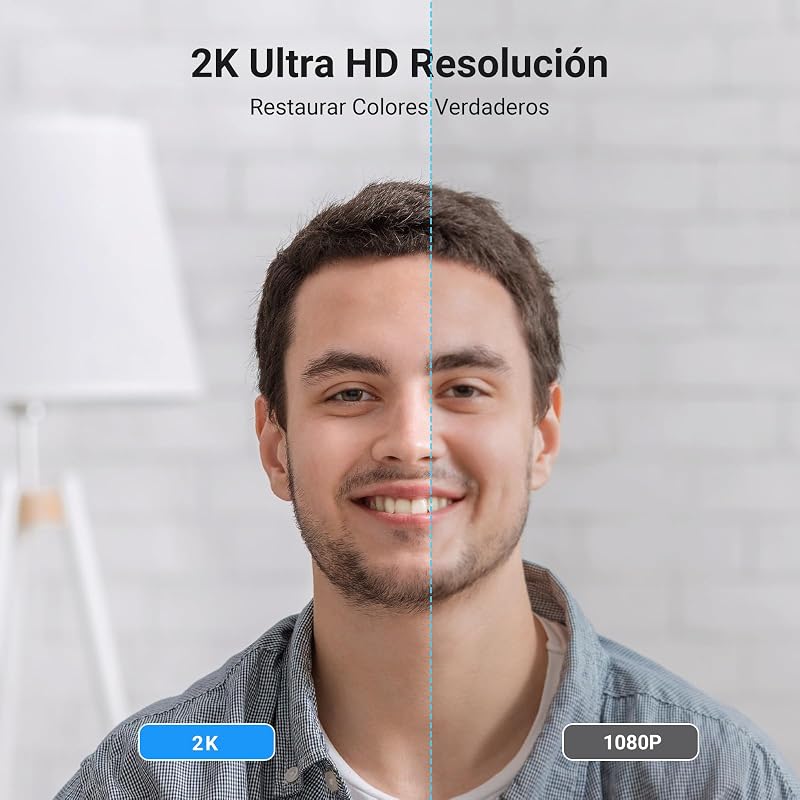 Webcam 2K 30FPS Full HD Cámara USB A PC Dos Micro Autofocus