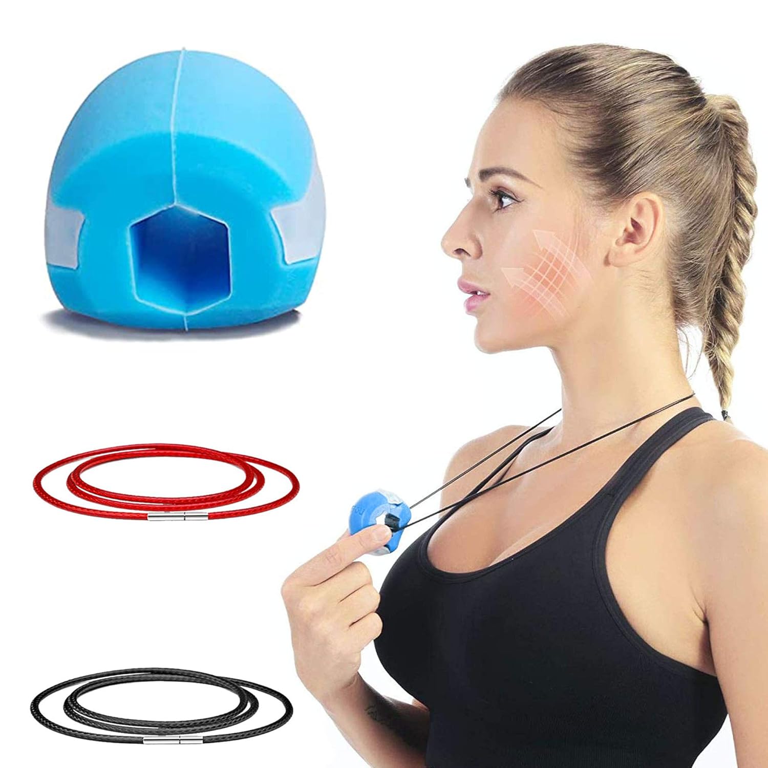 Jaw Exerciser, Face and Neck Exerciser,Double Chin Exercise Device