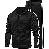 GXAMOY Men's Athletic 2 Pieces Tracksuit Casual Full Zip Jogging Sweat Suit Workout Sports Set Sportswear