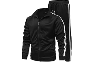 GXAMOY Men's Athletic 2 Pieces Tracksuit Casual Full Zip Jogging Sweat Suit Workout Sports Set Sportswear