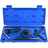 YXFV 12" Combination Square Set, 4-Piece | Universal for wood/metalworking, 4-in-1 square w/ protractor &amp; center finder, hardened steel, satin chrome, case included.
