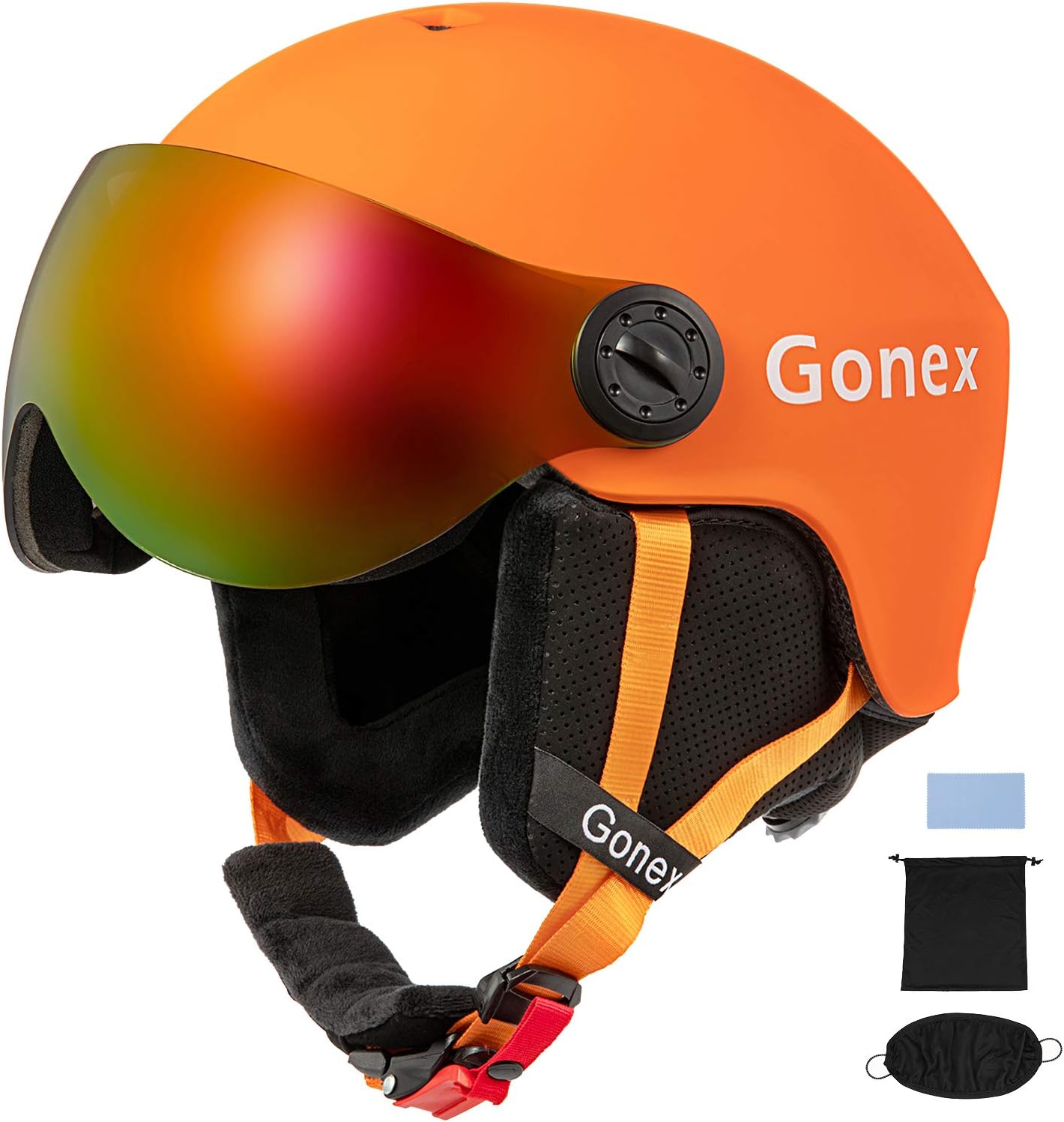 Gonex ASTM Certified Ski Helmet with Detachable Goggles, Winter