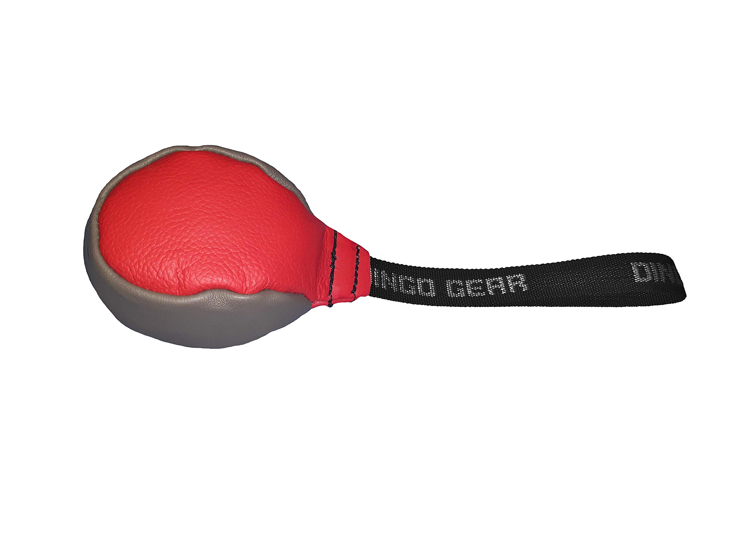 DINGO GEAR Soft Genuine Leather Ball with a Handle for the Bite Training, Ø 8 cm Retrieve and Reward Dog Toy S02784, Random