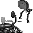 Mofun Multi-Purpose Adjustable Passenger Driver Backrest Sissy Bar Compatible with Harley Touring Street Road Electra Glide Road King 2009-2013 Black