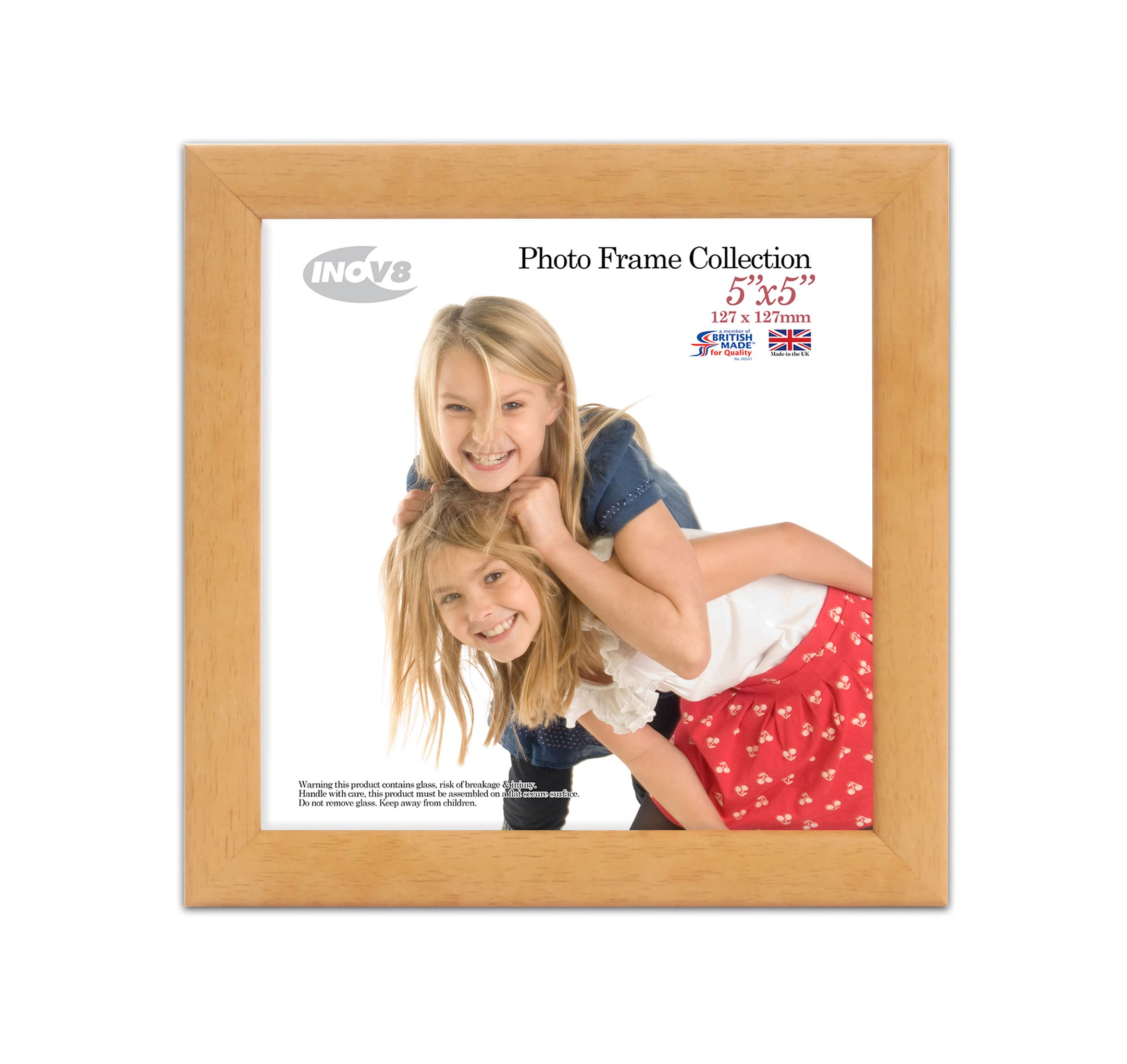 Inov8 Framing PFVS-VNAT-55 Photo Frame, Natural, 5 x 5 inch — image 1