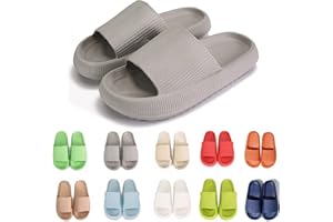 rosyclo Cloud Slippers for Women and Men Massage Thick Sole Non-Slip Shower Slippers Bathroom Super Soft Comfy House Cloud Slide Slippers for Indoor and Outdoor