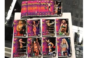 2018 Topps WWE Women's Division Evolution Complete Hand Collated Wrestling Base Set of 50 Cards - Includes Rhonda Rousey's first pack issued WWE Rookie Card. Includes you other favorites like Asuka, Alexis Bliss, Mandy Rose, The Bella Twins, Liv Morgan, The Riott Squad, Nia Jax, Stephanie McMahon, Bianca Belair Kairi Sane, Dakota Kai, Trish Stratus, Peyton Royce, Billie Kay, Lana, Dana Brooke, Becky Lynch and many more