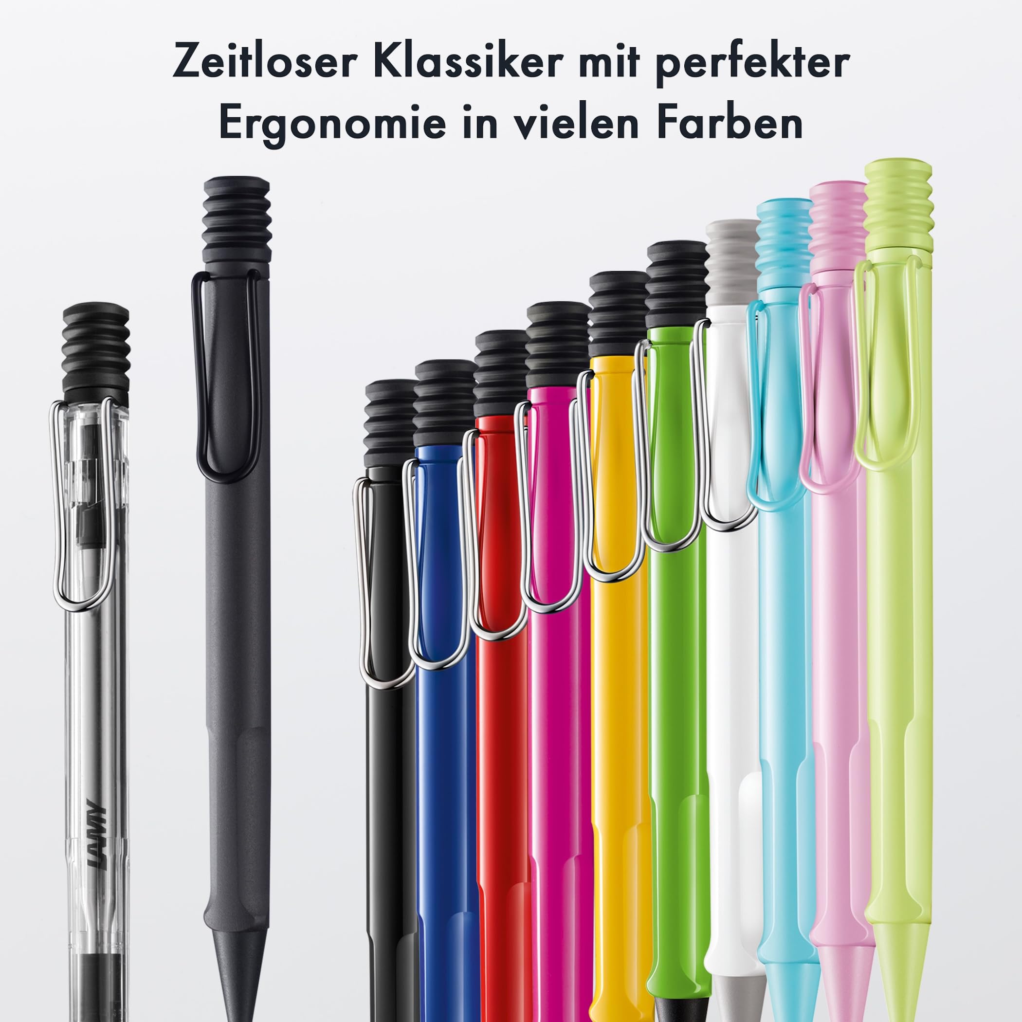 Lamy safari yellow Kugelschreiber - zeitlos klassischer Kuli mit ergonomischem Griff & robustem ASA-Kunststoff - inkl. Großraummine M 16 in Strichbreite M in blau 7