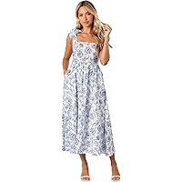 Petal & Pup Floret Midi Dress - Blue XS at Amazon Women's Clothing store