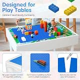 HOTUT 4 Pack 10x10 Baseplates 32x32 Compatible Grey Green Sand Blue view 3