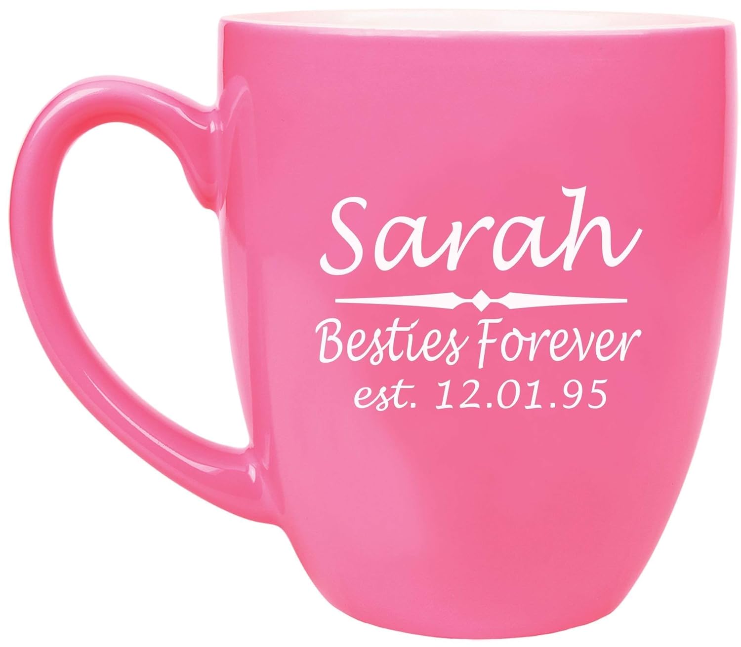 ANY TEXT Custom Engraved Coffee Mug, Laser Engraved