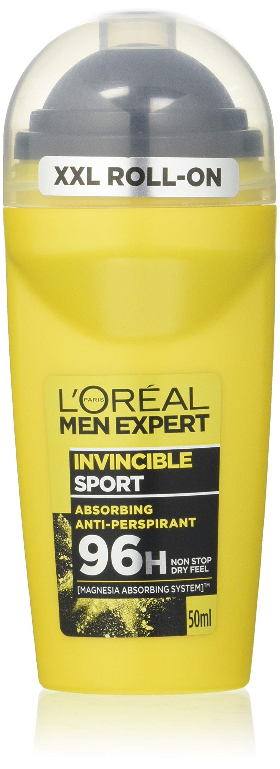 L'Oréal Men Expert Invincible Sport 96H Anti-Perspirant Deodorant for Men, 50 ml, Pack of 6, Bulk Buy