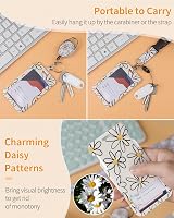 Uniclife Floral Sliding Badge Holder with Retractable Reel White Flower view 3