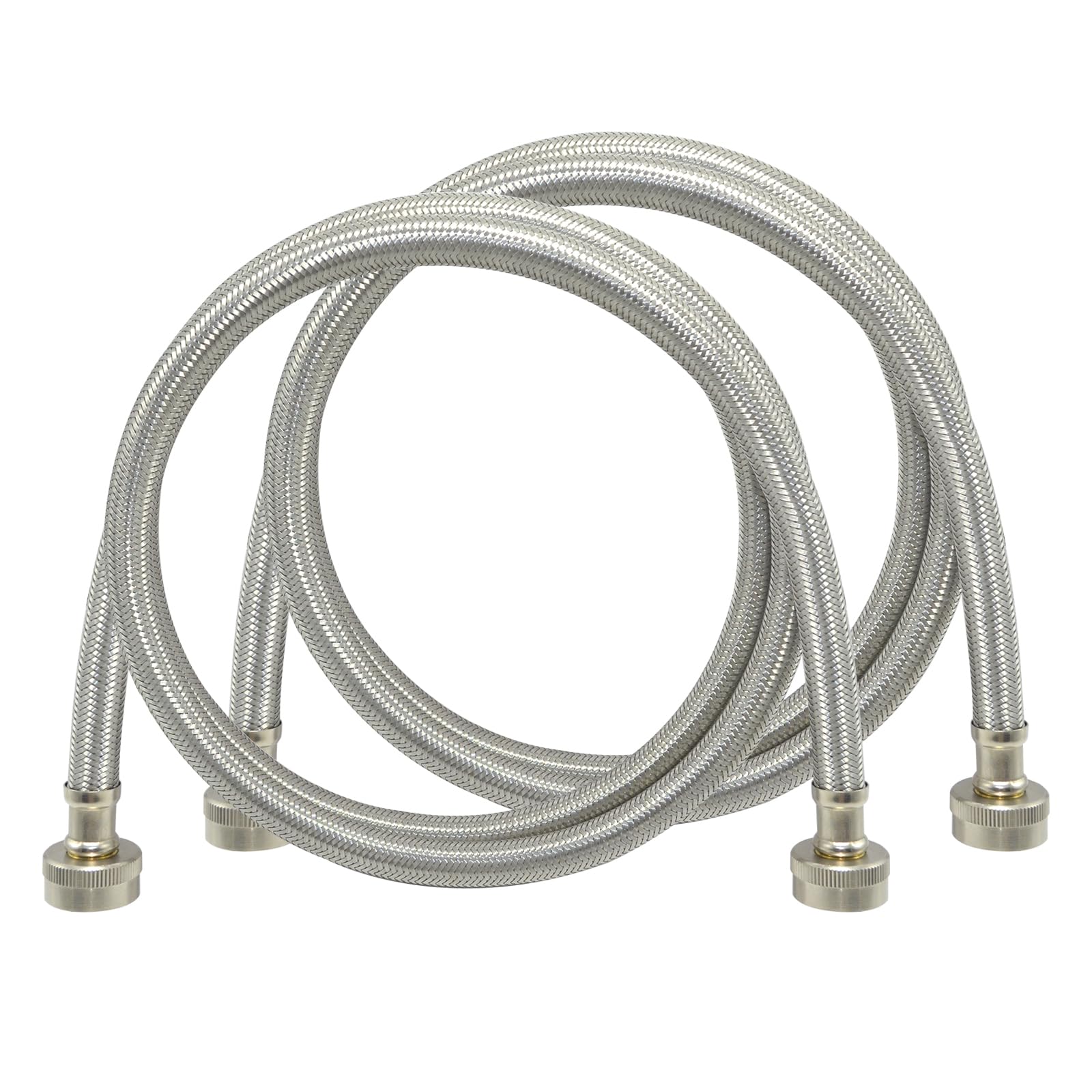 TT FLEX UPC Approved Flexible Stainless Steel Braided Washing Machine Inlet Hose 3/4
