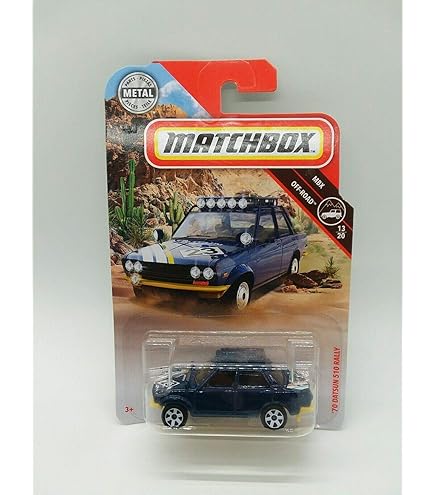 Amazon.com: Matchbox '70 Datsun 510 Rally RED DIECAST CAR 15/20