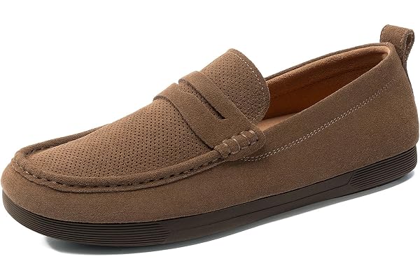 Bruno Marc Men's Suede Loafers Casual Slip On Shoes Comfortable Lightweight Penny Loafers