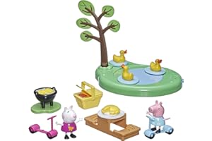 Peppa Pig Peppa's Adventures Picnic Playset, Preschool Toy with 2 Figures and 8 Accessories, for Ages 3 and Up