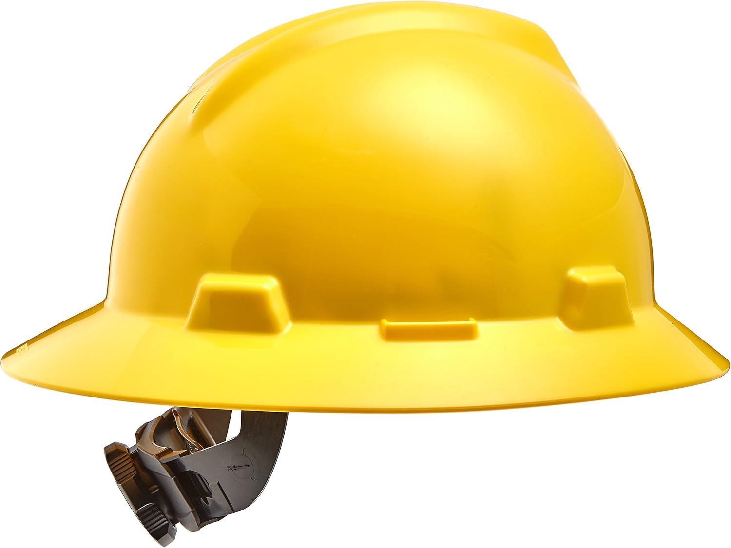 yellow full brim hard hat