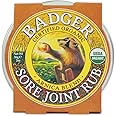 Badger - Sore Joint Rub, Arnica & Black Pepper, Organic Sore Joint Rub, Balm for Sore Joints, Warming Balm, Joint Relief Balm
