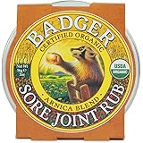 Badger - Sore Joint Rub, Arnica & Black Pepper, Organic Sore Joint Rub, Balm for Sore Joints, Warming Balm, Joint Relief Balm