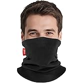 Aegend Neck Gaiter for Men Women,Adult Neck Warmer with Double-Layer Fleece, Face Cover Winter Scarf for Skiing Outdoor Sport