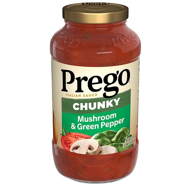 PREGO CHUNKY MUSHROOM AND GREEN PEPPER PASTA SAUCE,...