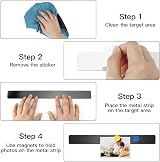 Wukong Magnetic Stainless Black Boards Strips Pack of 4 30x3 cm Adhesive view 5
