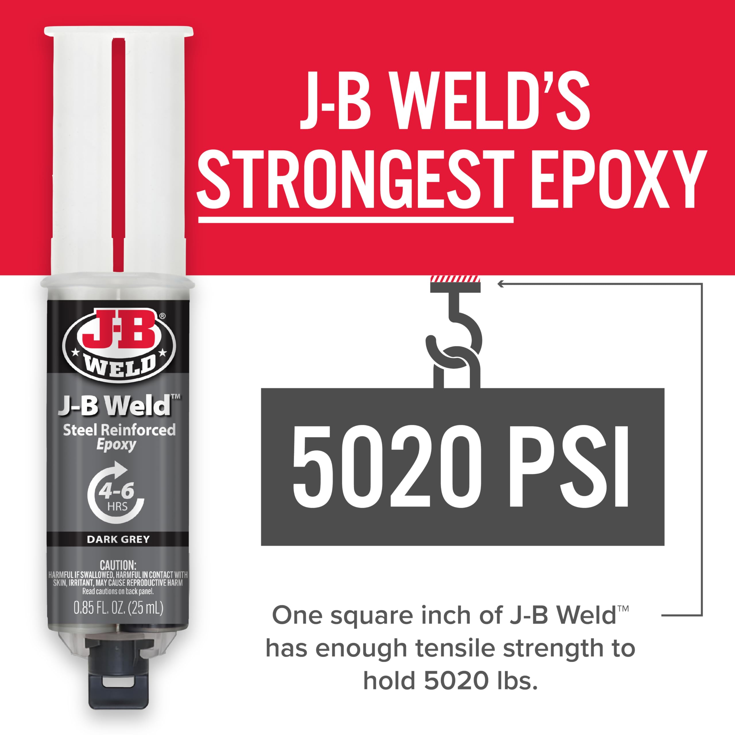 J-B Weld 50165 25ml Epoxy Syringe, Plain
