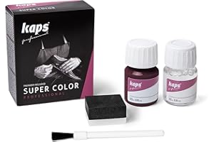 Kaps Dye With Primer For Natural And Synthetic Leather Shoes, Super Color And Preparer, 70 Colors (111 - Bordeaux)