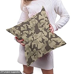 Ambesonne Camo Fabric by The Yard, Continuous