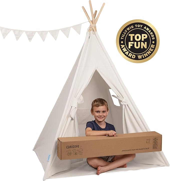Canicove Teepee Tent for Kids Award Winning 100 Cotton Play Tent